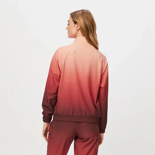 Cross-Border Factory Direct Sales Figs Gradient Zipper Jacket Stand Collar Jacket Windproof Medical Sports Men and Women