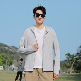 Summer ice silk sunscreen clothing men's 2025 new anti-ultraviolet thin breathable sunscreen clothing outdoor fishing coat tide