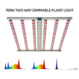 Two-channel knob dimming plant light 660W 700W full spectrum fill light 6 light bar IR UV plant growth light