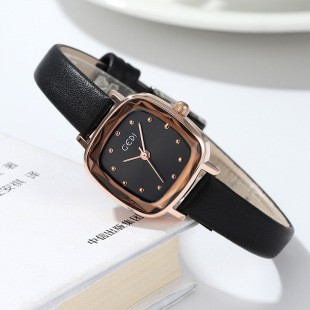 Goldie retro small square plate student watch ladies simple air small dial belt watch net red quartz watch wholesale
