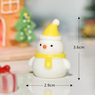 Christmas new gift box Christmas micro landscape snow crystal ball accessories Christmas Pig egg cone snowman resin ornaments