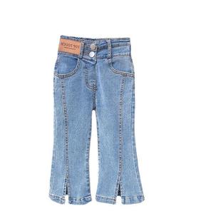 Girls' jeans 2024 autumn new children's Korean style fashionable Denim split flared pants