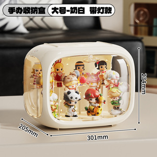 Blind Box Storage Box Household Transparent Hand-held Storage Display Rack Living Room Thickened Bubble Mart Large Capacity Display Cabinet