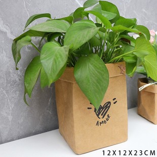 Flower Hug Bag Food Grade Recyclable Washable Kraft Paper Bag Cosmetic Persimmon Ruyi Storage Bag