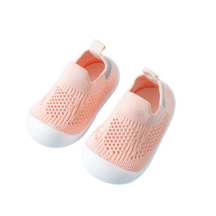 Summer New Baby Toddler Shoes Soft Sole Breathable Fly Woven Mesh Shoes Anti-heel Children's Shoes Indoor 1-3 Years Old