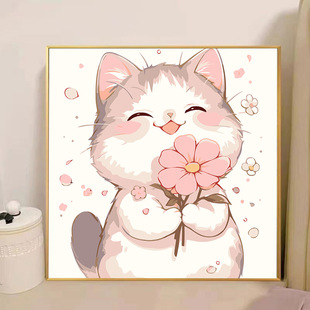 Мультфильм животных серия живопись маслом diy раскраска раскраска подарок на день рождения живопись ручной работы исцеление декоративная роспись