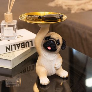 Cute Dog Entrance Entrance Entrance Shoe Cabinet Key Storage Ornaments Living Room Desktop Coffee Table Tray Decorations Housewarming Gift