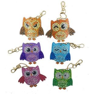 2022 new 3D diamond painting keychain diy handmade stick Diamond mermaid bright diamond accessories accessories pendant wholesale