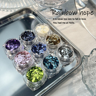 Pure desire flash acid-resistant mirror nail sequins ins style nail surface filling material DIY wear nail jewelry accessories