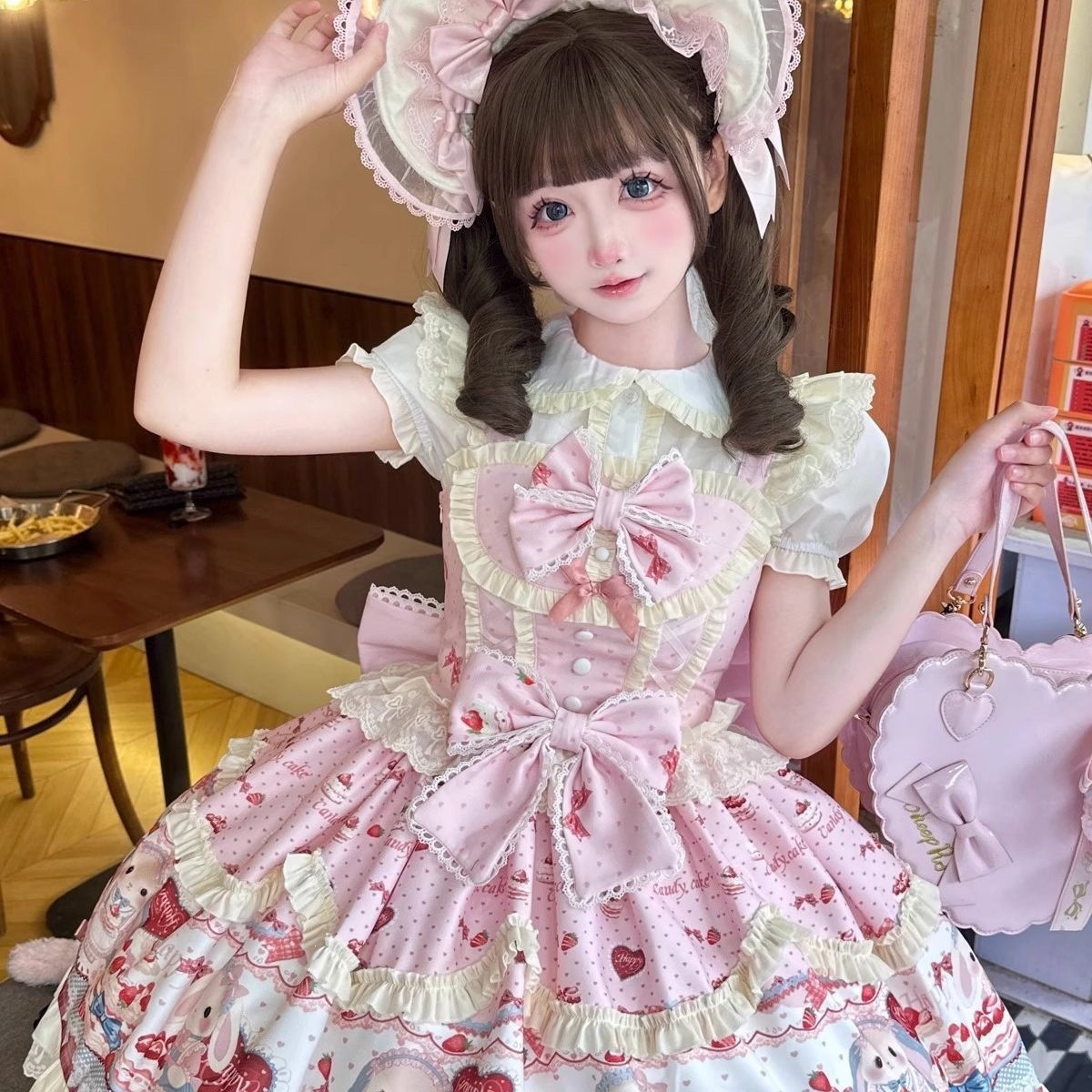 Sweetheart Dreamland Original Lolita【Cute Bunny Party】Cute Bunny Cake Skirt and Shirt