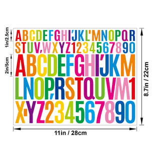1 2 Inch Letter Sticker Self Adhesive Vinyl Waterproof Suitable for Water Bottle Hand Account Scrapbook Poster Letter Sticker
