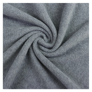 Multi-gram weight polyester single-sided heather gray short fiber polar fleece thickened sweater sports fashion flannel fabric wholesale