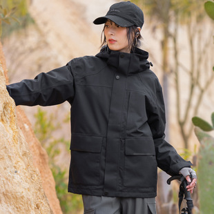 New Style Charge Clothes Men's Single Layer Full Pressure Glue Spring and Autumn Mountaineering Clothes Women's Overalls Waterproof Breathable Printable Logo