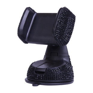 Cross-border diamond-encrusted mobile phone car bracket suction cup with drill instrument panel car mobile phone navigation rack bracket shockproof