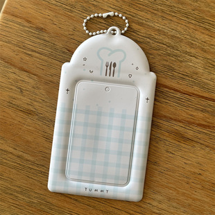 Original ins pink blue dog taro mud 3 inch small card set polaroid meal card campus card love bean storage pendant