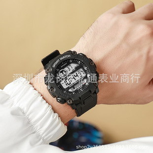 High-value watch men's and women's ins niche trend teenagers high school students black technology personality handsome student party