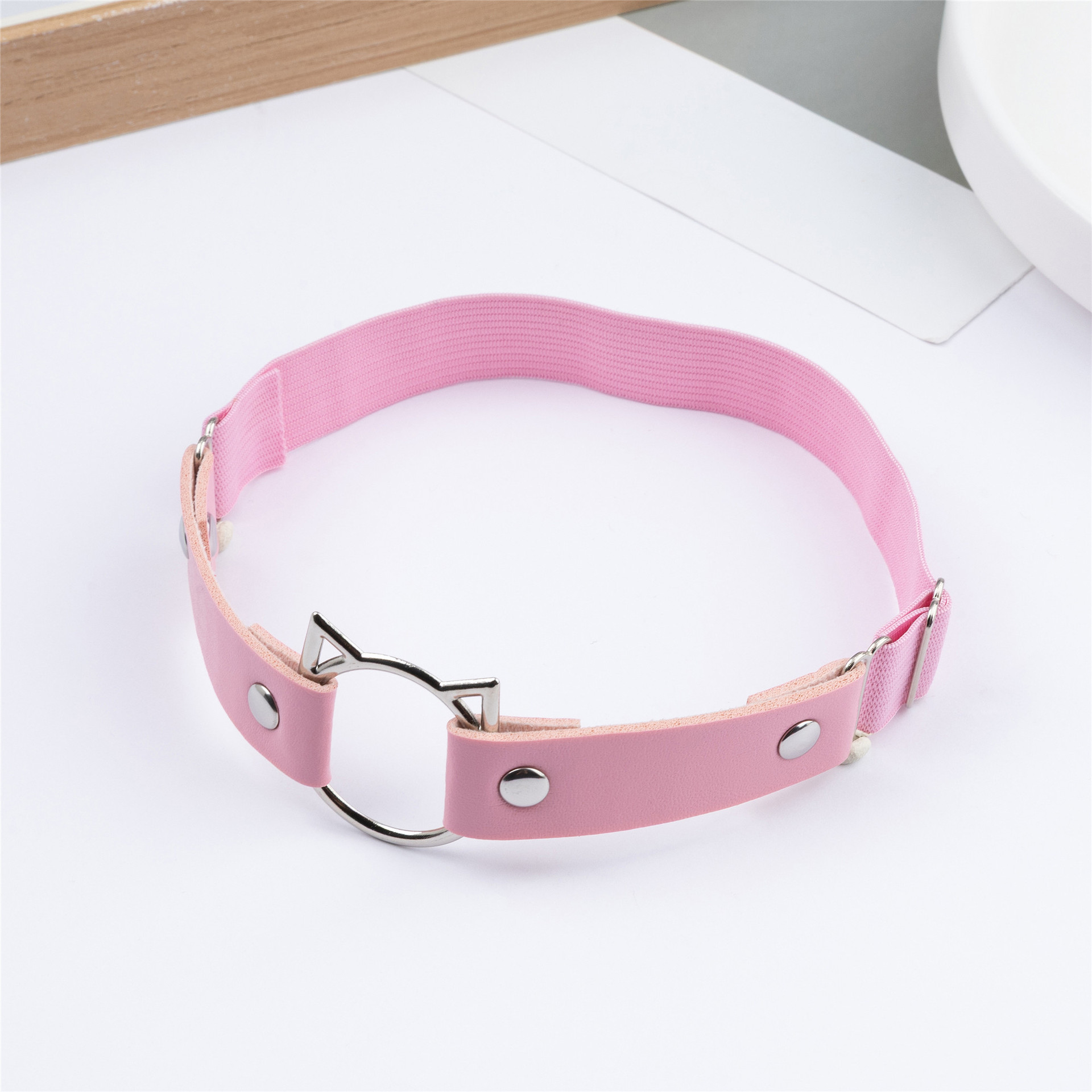 European and American Fashion Street Style Pu Leather Punk Erotic Cat Head Leg Rings Sexy Rivet Ankle Cuffs Garter Accessories