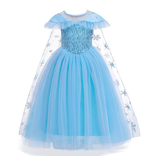 Frozen Aisa Aisa Snowflake платье платье для девочек Принцесса платье Frozen Fisa платье пушистый