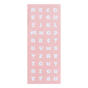 Ins Color Letter Sticker Student's Hand Book Diy Decorative Material Card Salt Department English Gradient Color Sticker