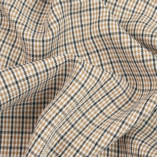 in stock 173g stretch small houndstooth plaid fabric women's shirt coat coat suit pants fabric