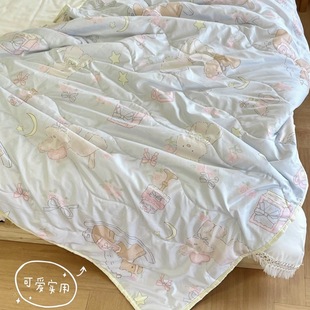 New puppy summer cool quilt double layer yarn summer quilt children's air conditioning quilt student dormitory single double summer thin quilt wholesale
