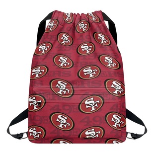 Women's backpack mushroom drawstring canvas bag shopping travel small bag printing NFL football team