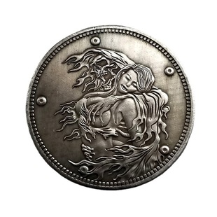 Antique Crafts Wanderer Death Skull Coin Morgan Coin Commemorative Coin Foreign Silver Dollar H4588