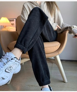 150 New Arrival Bundle-Leg Chenille Sports Pants Women's Autumn and Winter Lantern Sweatpants fleece-lined Small Men's Corduroy Casual 145