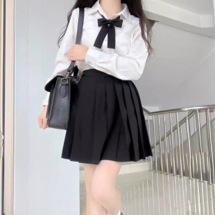 Japanese Style Summer A- line JK Pleated Skirt College Style High Waist Loose Short Skirt Fashionable Slim-Fit Loose Waist Skirt for Women