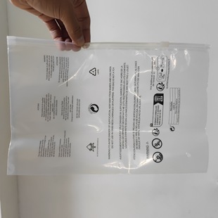 Warning Language Environmental Protection Label Self-sealing Bag Clothing Zipper Bag Underwear Socks Bag temu Underwear Bag Warning Language Horizontal Edition