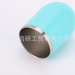Cross-border Amazon 12oz Eggshell Cup swig Stainless Steel Vacuum Egg Cup Household U-shaped Red Wine Glass Printed LOGO