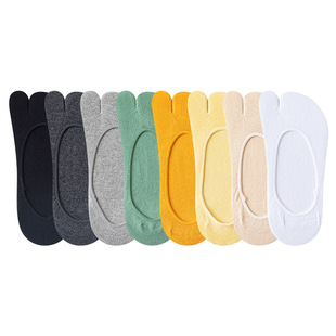 Two-finger boat Socks women's summer thin socks with single shoes non-slip non-slip heel summer invisible shallow mouth two-toe socks