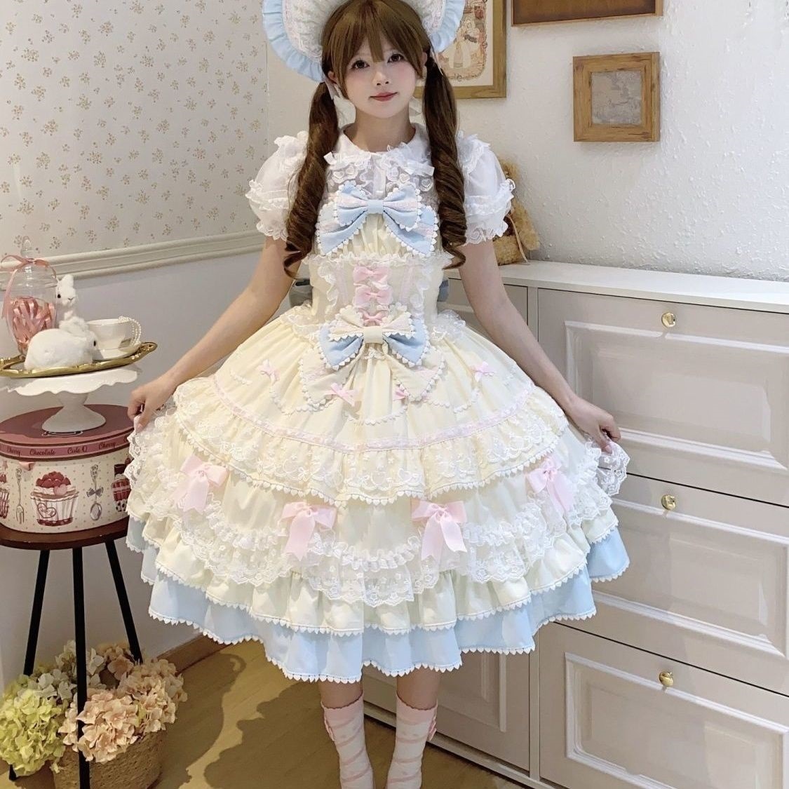 ~White Sugar Girl Original Design Cute Suspender Dress with Tags for Summer in Southeast Asia
