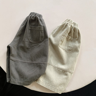 2025 Spring and Autumn New Loose Casual Wide Leg Haren Pants for Boys and Girls Korean Style Trendy Outer Wear Pants