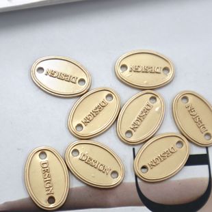 Green gold hand stitched metal with holes clothing logo English sign buckle shaped bracelet necklace handmade decorative material accessories