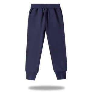School Uniform Pants for Male and Female Primary and Secondary School Students Dark Blue Sliding Non-ironing Sports Pants Two Bars Spring Autumn Winter Fleece-lined School Pants