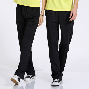 Spring, autumn and summer South Korean silk white sports pants men's and women's trousers plus size Jiamusi square dance gymnastics pants school sports pants
