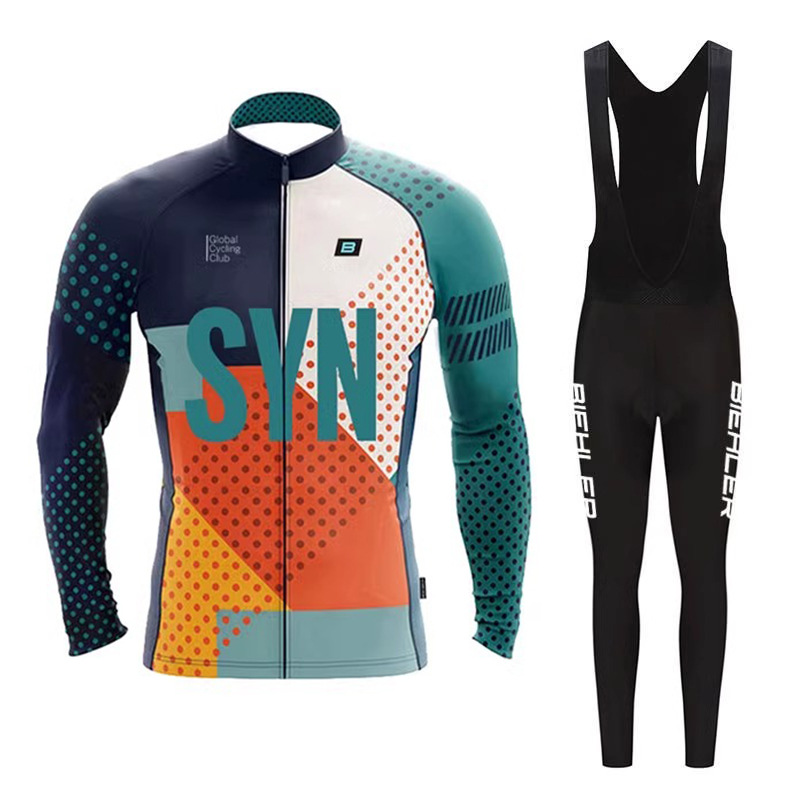 Cross-Border Syn Men's Autumn and Winter Thin Long-Sleeve Cycling Suit Set, Children's Roller Skating Suit, Baseball Uniform, Polo Shirt