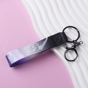 Electroplated doll violent bear woven gradient key chain rope PVC hand hanging accessories bag pendant