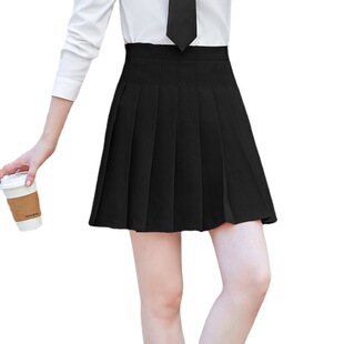 Seven Valley Niang Skirt Plaid JK Uniform Pleated Skirt Skirt A- line Skirt Elastic Student High School Student College Style