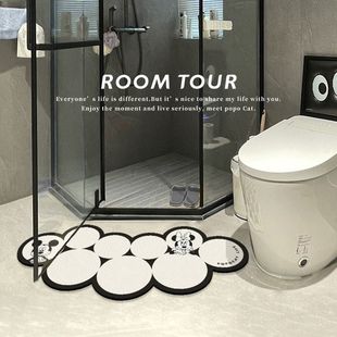 Cartoon Household Bathroom Diatom Mud Floor Mat Toilet Non-Slip Floor Mat Dirt-Resistant Easy-to-take-care Water Absorbent Quick-drying Foot Mat