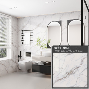 Cross-border foreign trade imitation tile wall stickers thickened self-adhesive wallpaper bedroom living room renovation marbling wallpaper wholesale
