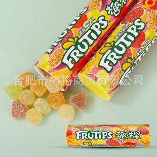 Hsu Fuji Fun Man Fruit Black gallon Flower Heart Miscellaneous Fruit Love Fan Tropical Juice gummy 30g Snacks Wholesale