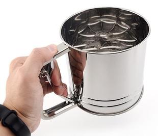 Baking tools semi-automatic handheld flour sieve small/medium/large powder sieve hand-pressed flour sieve