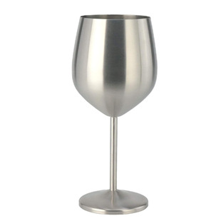 Matte Black 550ml Metal Creative Goblet 304 Stainless Steel Goblet Red Wine Glass Large Capacity Wine Glass