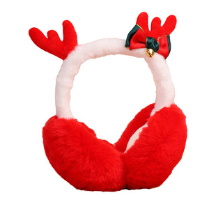 Christmas Antler Foldable Earmuffs Winter Thickeneded Warm Plush Student Ear Warmers Outdoor Cold Protection Ear Protection Earmuffs