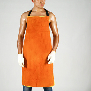 Cowhide apron welding welder reverse dressing heat insulation high temperature resistant fire flower protective cover clothing welding protective clothing