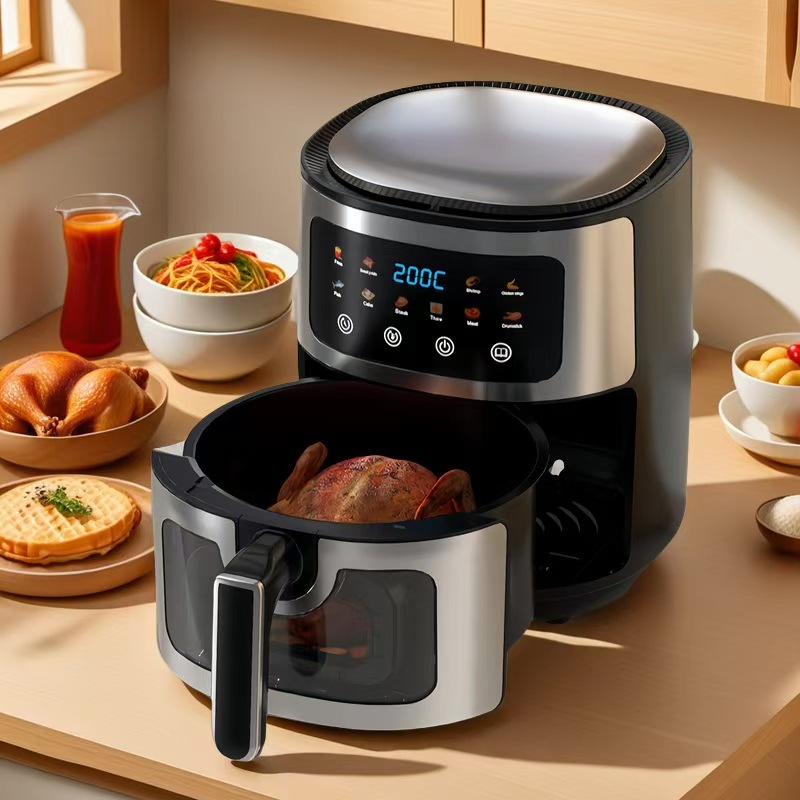 Air Fryer Household Visual Multi-Function All-In-One 2025 New Fully Automatic Electric Oven Fryer Ready for Cross-Border