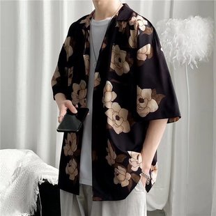 Гонконгский стиль ретро vintage Цветочная рубашка с короткими рукавами