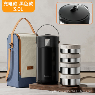 genuine goods 316 stainless steel insulated lunch box student office worker car SUB charging plug electric heating insulation 24 hours
